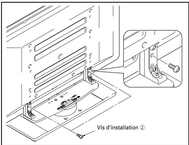 PIONEER PDK-1011 - Fixer solidement l'écran d'affichage plasma avec les vis d'installation ②. - 1