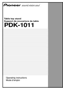 PIONEER PDK-1011 - Checking the Enclosed Parts - 7