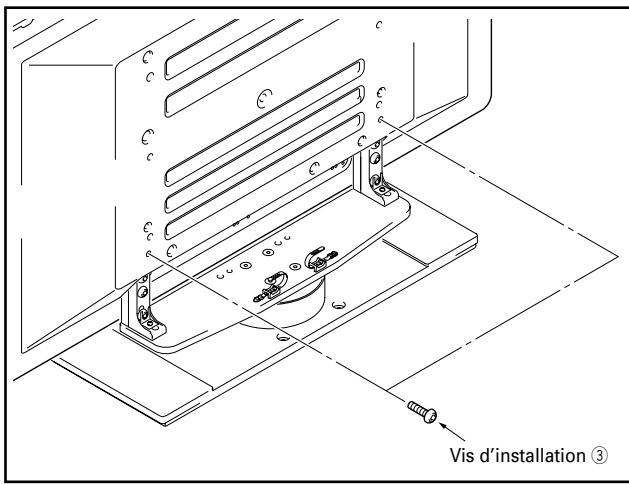 PIONEER PDK-1011 - Fixer solidement l'écran d'affichage plasma avec les vis d'installation ③. - 1