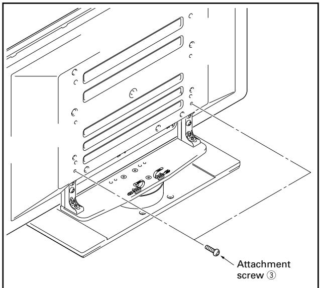PIONEER PDK-1011 - Securing the plasma display with attachment screws ③. - 1