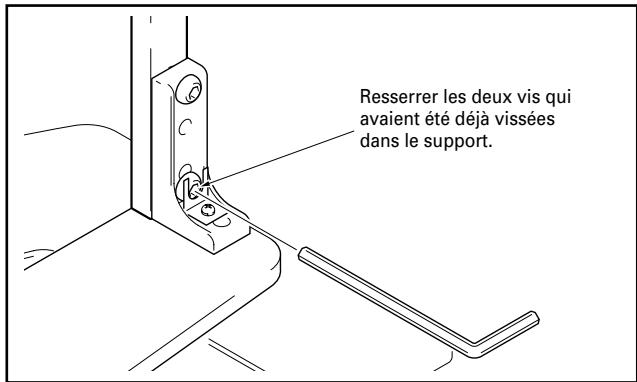 PIONEER PDK-1011 - Bien serrer à fond les vis d'installation sur le côté gauche et sur le côté droit du support qui avaient été légèrement vissés dans le support. - 1