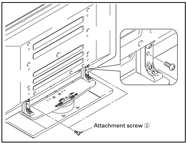 PIONEER PDK-1011 - Securing the plasma display with attachment screws ②. - 1