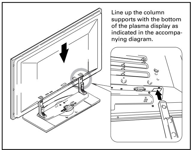 PIONEER PDK-1011 - Attaching the plasma display to the stand. - 1