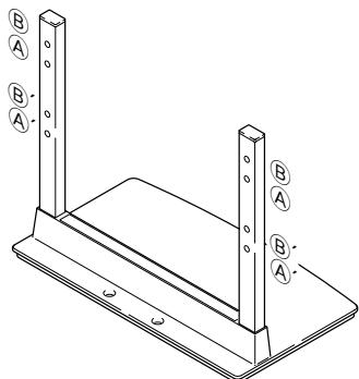 PIONEER PDK-TS24 - Si riferisce ai fori per le viti della gamba del supporto, se il supporto viene usato come scrivania - 1
