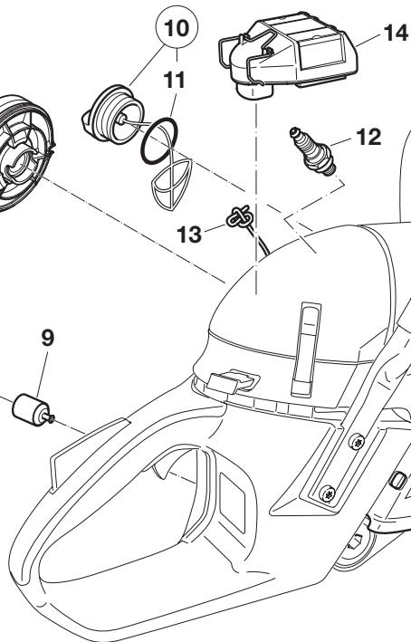 DOLMAR PS-6400 C - Extrait de la liste des pièces de rechange - 4