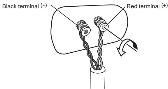 PIONEER S-81C-K - Connecting the cables - 1