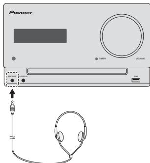 PIONEER X-CM31-W - Verwenden von Kopfhörern - 1
