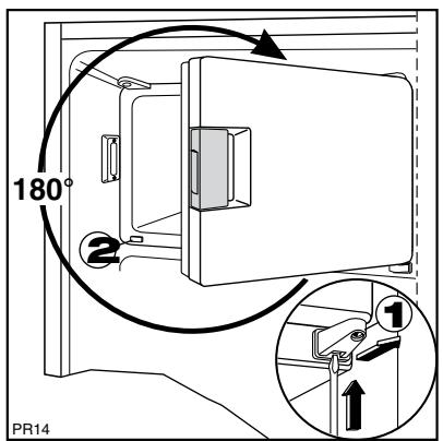 DE DIETRICH DRH714JE - Réversibilité du portillon du compartiment - 2