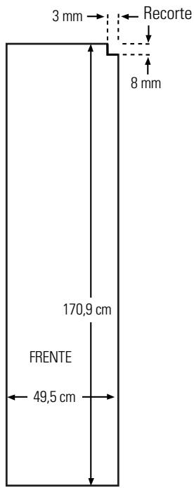 DE DIETRICH DRU104MU1 - Dimensões para os painéis de madeira feitos sob medida - 4