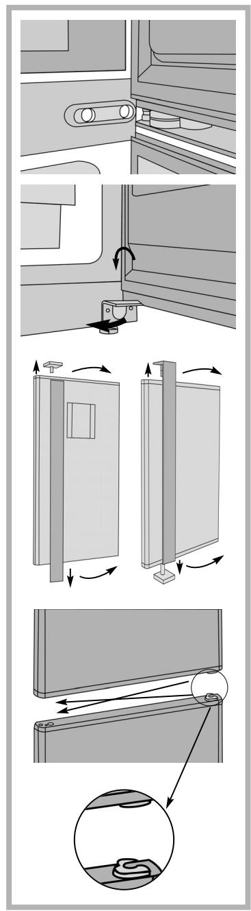 DE DIETRICH DKP837W - Changing the direction of opening the doors - 1