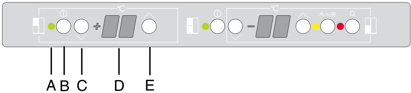DE DIETRICH DKU876X - Bedienungsblende Wein-Kühlraum - 1