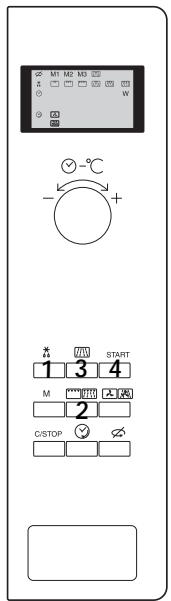 M1 M2 M3 W - °C - + START 1 3 4 M 2 C/STOP