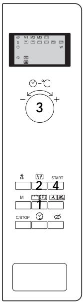 M1 M2 M3 W -℃ 3 + START 2 4 M 1 C/STOP