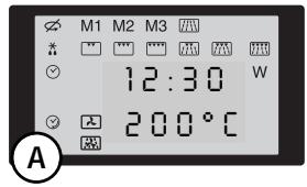 M1 M2 M3 12:30 W 200°C A