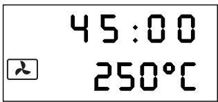 45:00 250°C