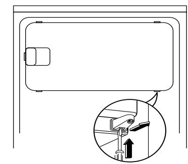 DE DIETRICH DRS922JE - Réversibilité du portillon du compartiment congélateur - 4