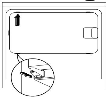 DE DIETRICH DRS922JE - Réversibilité du portillon du compartiment congélateur - 8