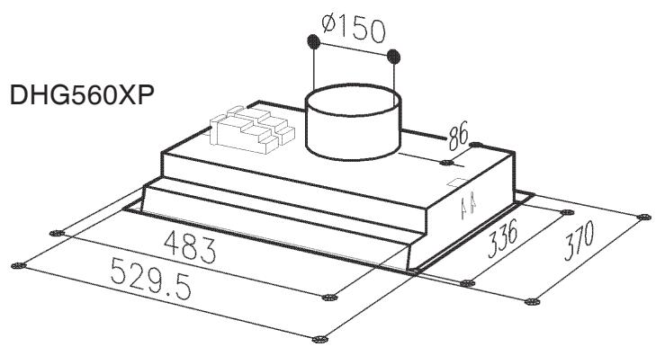 DE DIETRICH DHG570XP1 - Dimensions - 3