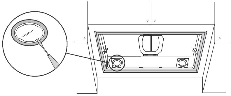 DE DIETRICH DHG570XP1 - -Changing the halogen lamps: - 1
