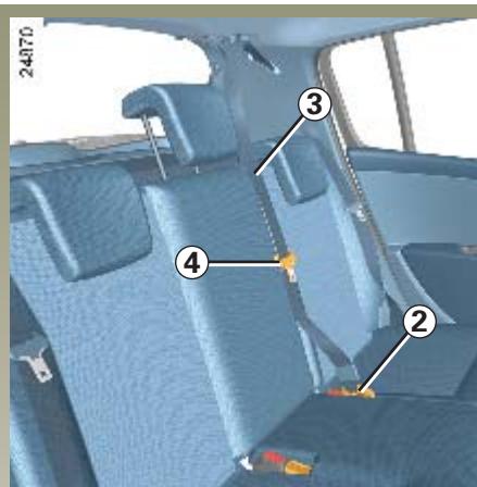RENAULT CLIO 3 PHASE 1 - Ceinture arrête centrale - 1