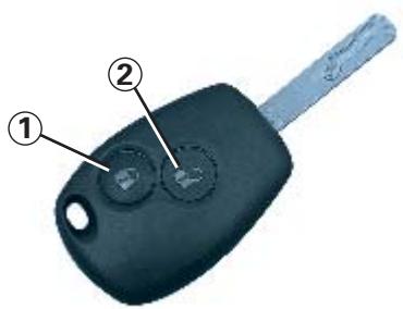 RENAULT CLIO 3 PHASE 1 - CLÉ / TÉLECOMMANDE À RADIOFRÉQUENCY : utilisation - 1