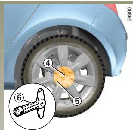 RENAULT CLIO 3 PHASE 1 - Enjoliveur à l'exemple de l'enjoliveur 1 - 1