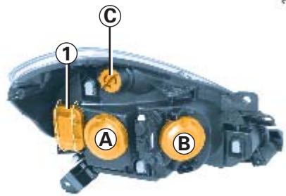 RENAULT CLIO 3 PHASE 1 - PROJECTEURS AVANT AVEC LAMPES HALOGENE : replacement des lampes (suite) - 1