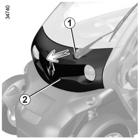 RENAULT TWIZY ZE - PROJECTEURS AVANT : remplacement des lampes (1/2) - 1