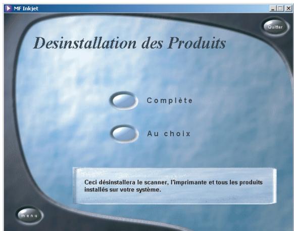 SAGEM PHILIPS MF-JET 450 - Déinstallation des produits - 1