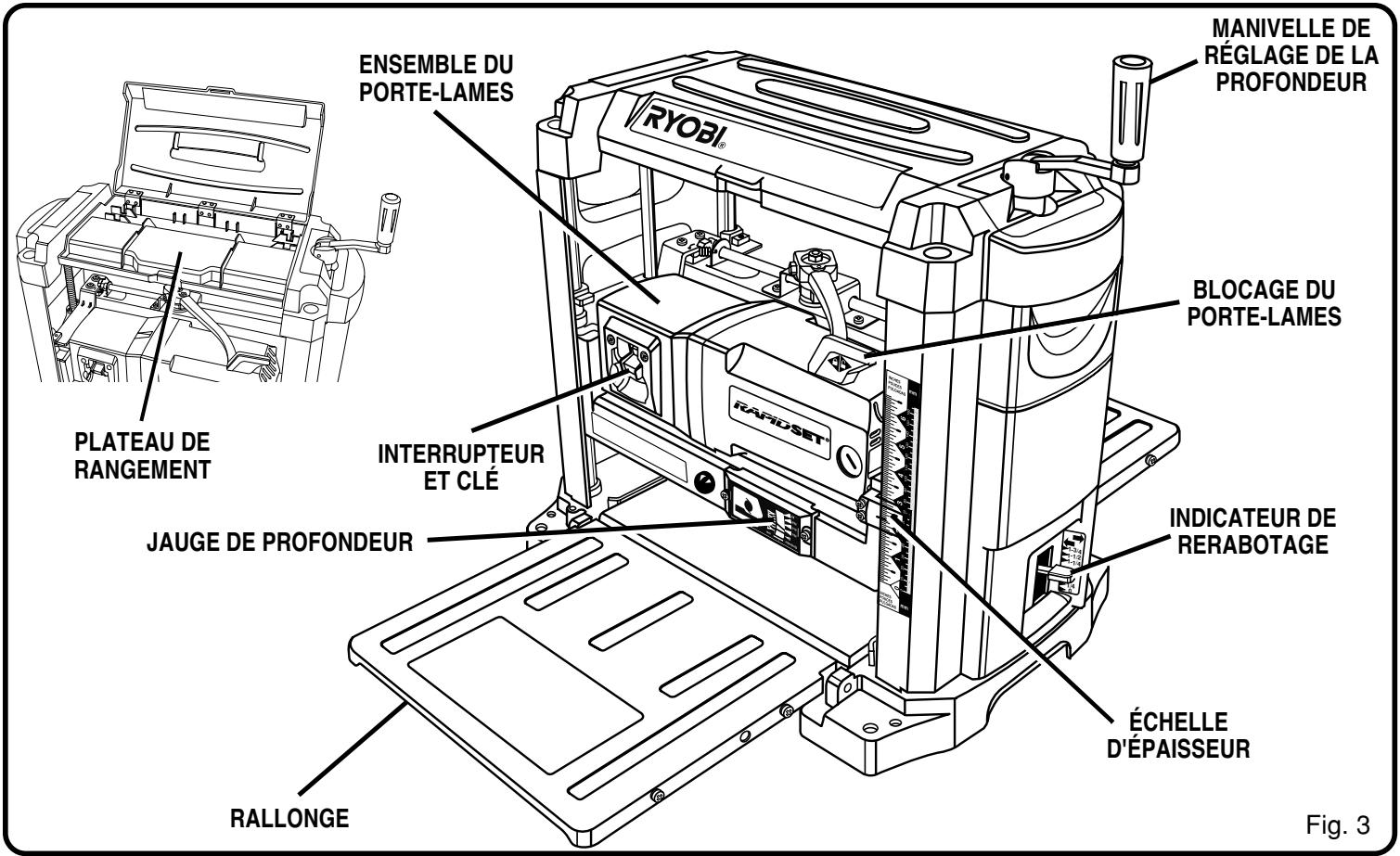RYOBI AP1300 - ÉCHELLE D'ÉPAISSEUR - 1