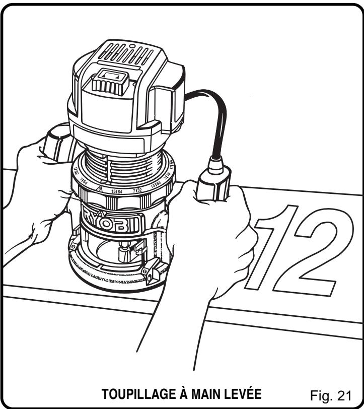 RYOBI RE170VS - UTILISATION D'UNE TABLE POUR TOUPIE - 1