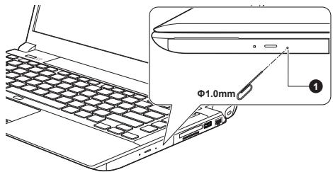 TOSHIBA PORTEGE R930 - Retrait du disque lorsqu'il lecteur ne s'ouvre pas - 1