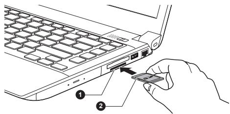 TOSHIBA PORTEGE R930 - Insertion d'une carte mémoire - 1