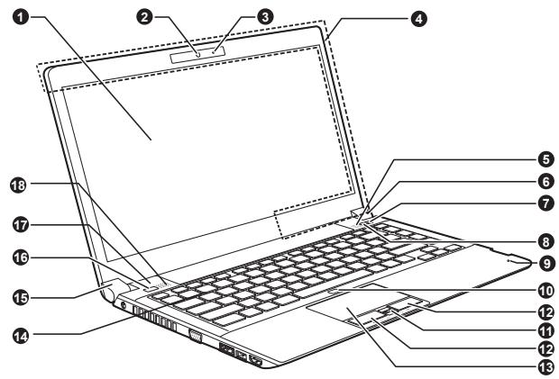 TOSHIBA PORTEGE R930 - Vue avant avec écran ouvert (R930) - 1