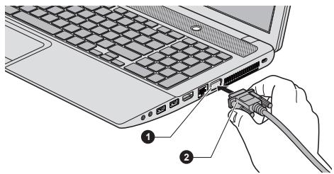 TOSHIBA SATELLITE - Connexion du câble de l'écran - 1
