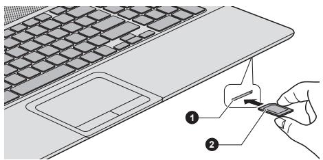 TOSHIBA SATELLITE - Insertion d'une carte mémoire - 1