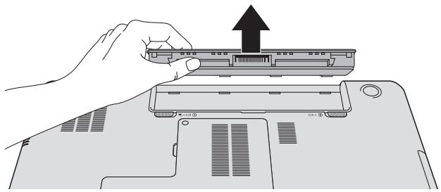 TOSHIBA SATELLITE - Retrait de la batterie - 2