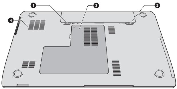 TOSHIBA SATELLITE - Vue de dessous - 1