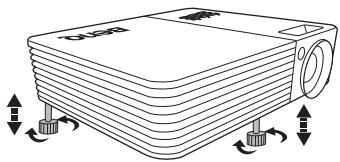 BENQ GP10 - Ajuster la hauteur de l'image - 1
