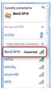 BENQ GP10 - Afficher l'écran du PC sur le projecteur sans fil - 7