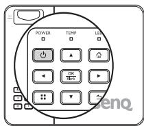 BENQ GP10 - Mise en marche du projecteur - 1