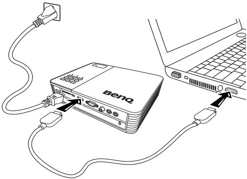 BENQ GP10 - Pour connecter le projecteur à un ordinateur notebook ou de bureau : - 2