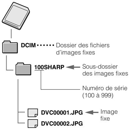 SHARP VLZ3S - Dossiers d'images et noms des fichiers - 1