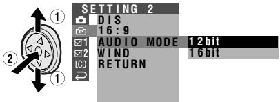 SHARP VLZ3S - Sélection du mode d'enregistrement sonore 16 bits - 1