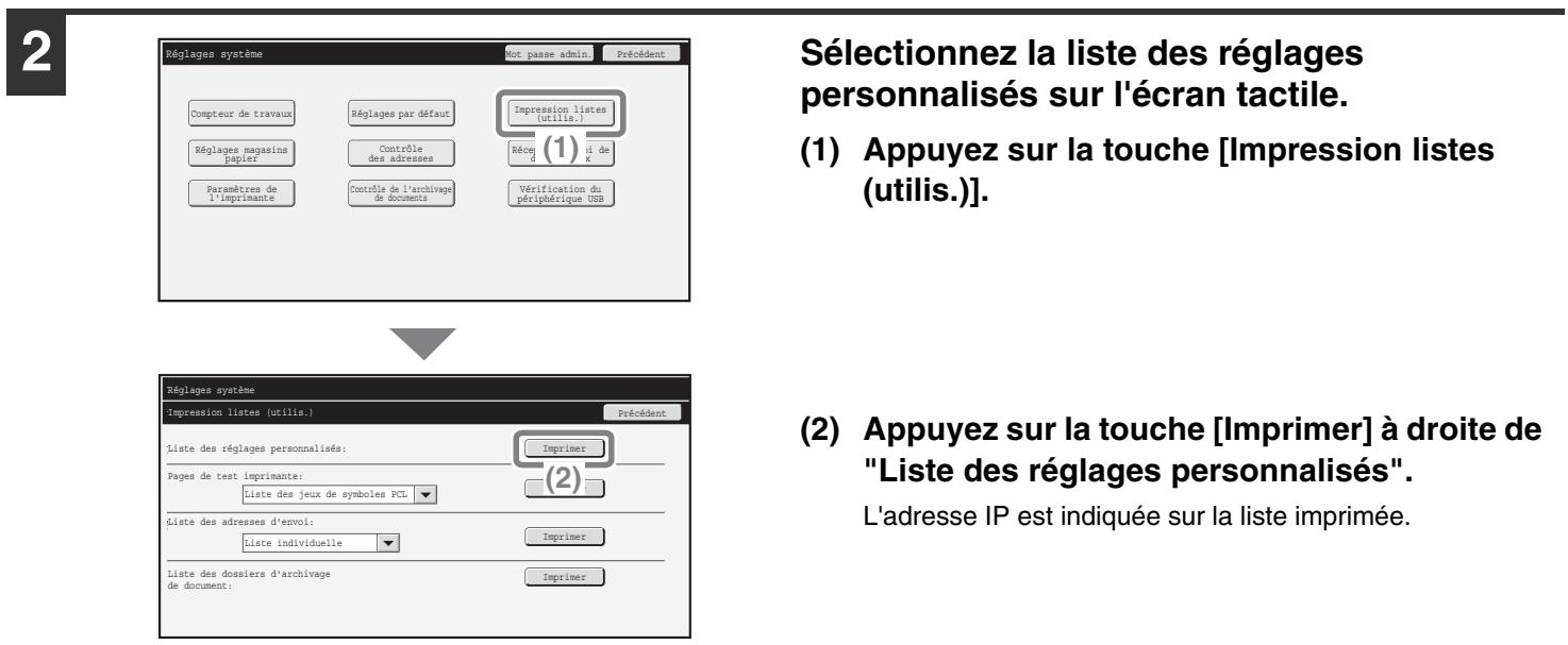 SHARP MX-M753U - Verification de l'adresse IP - 2