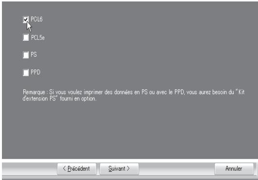 SHARP MX-M753U - Lorsque la fenêtre de sélection du pilote d'imprimante apparait, sélectionnez le pilote d'imprimante à installer et cliquez sur le bouton [suivant]. - 1