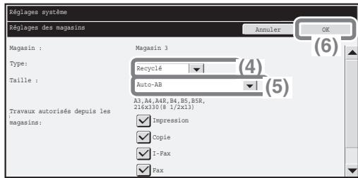 SHARP MX-M753U - Modification des réglages du magasin - 8