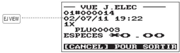 SHARP XE-A207 - Vue du journal électronique - 2