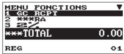 SHARP XE-A207 - - FONCTIONS MENU - 1