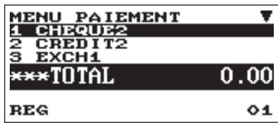 SHARP XE-A207 - - PAIEMENT MENU - 1